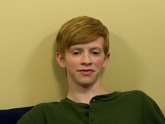 Red headed twink Elijah looks so innocent, but this boy is a cum eating fiend!
