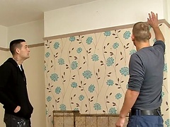 Reluctant builder Sean gets a horny hardcore offer from arse fucker Josh