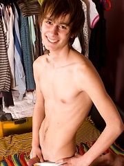19 y.o. twink laid bare in front of the camera for the first time in his life! - Gay porn pics at Gaystick