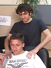 Sucking off in college office - Gay porn pics at Gaystick