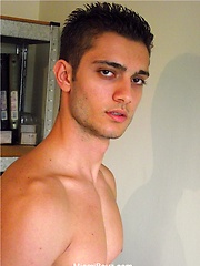 Hot latino boy Rocco plays with hard cock - Gay porn pics at Gaystick