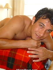 Hot latino hunk jerking his cock until load all his cum - Gay porn pics at Gaystick