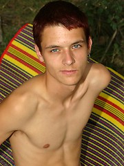 Redhead twink from Czech posing outdoors - Gay porn pics at Gaystick