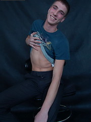 Lanky first-timer bares his boy dick and rubs a good thick load out for you