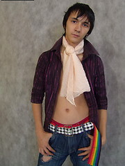 Delicious dark-haired twink sporting tough Soviet charm and blameless body