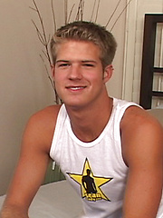 Young swimmer boy solo jerking