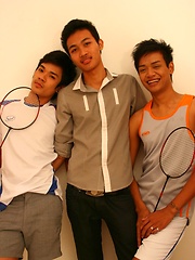 Three Thai Gay Boys in The Badminton Big Cock - Gay porn pics at Gaystick