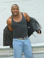 Big black biker presents own big dick - Gay porn pics at Gaystick