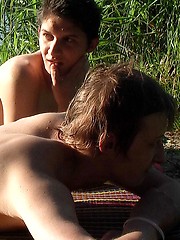 Nasty european boys have outdoor fun - Gay porn pics at Gaystick