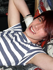 Cute emo boy Rhys Casey jerks off - Gay porn pics at Gaystick