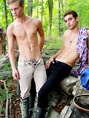 The two boys lost themselves in the tranquility of their surroundings - Gay porn pics at Gaystick