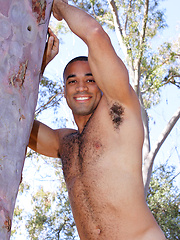 Montgomery has big, beefy build and hairy chest - Gay porn pics at Gaystick