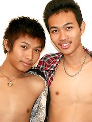 These two Asian twinks are joined by a third boy