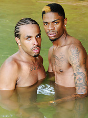 Two new-cummers Mister Buck and Damari on the boat - Gay porn pics at Gaystick