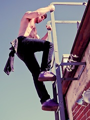 Hairy guy Jimmy Fanz strokes hard dick