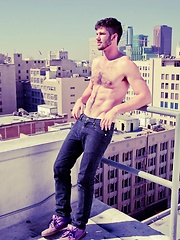 Hairy guy Jimmy Fanz strokes hard dick - Gay porn pics at Gaystick