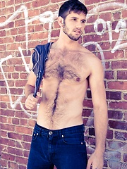 Hairy guy Jimmy Fanz strokes hard dick - Gay porn pics at Gaystick