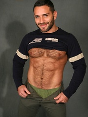Handsome muscle bear Edu Boxer has the most beautiful eyes, perfect face, amazing body and of course a big uncut dick - Gay porn pics at Gaystick