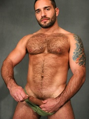 Handsome muscle bear Edu Boxer has the most beautiful eyes, perfect face, amazing body and of course a big uncut dick - Gay porn pics at Gaystick