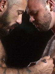 Hot muscle bears Alessio and Rogue do some serious cock-sucking and ass-fucking - Gay porn pics at Gaystick