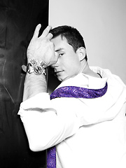  Andres gives in to his new found temptation and enters the rest room - Gay porn pics at Gaystick