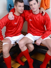 Big-Dicked Soccer Stud Gives His Team-Mate A Nine-Inch Hard Workout After The Game! - Gay porn pics at Gaystick