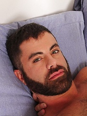 Marcus Isaacs has green bedroom eyes and a furry chest - Gay porn pics at Gaystick